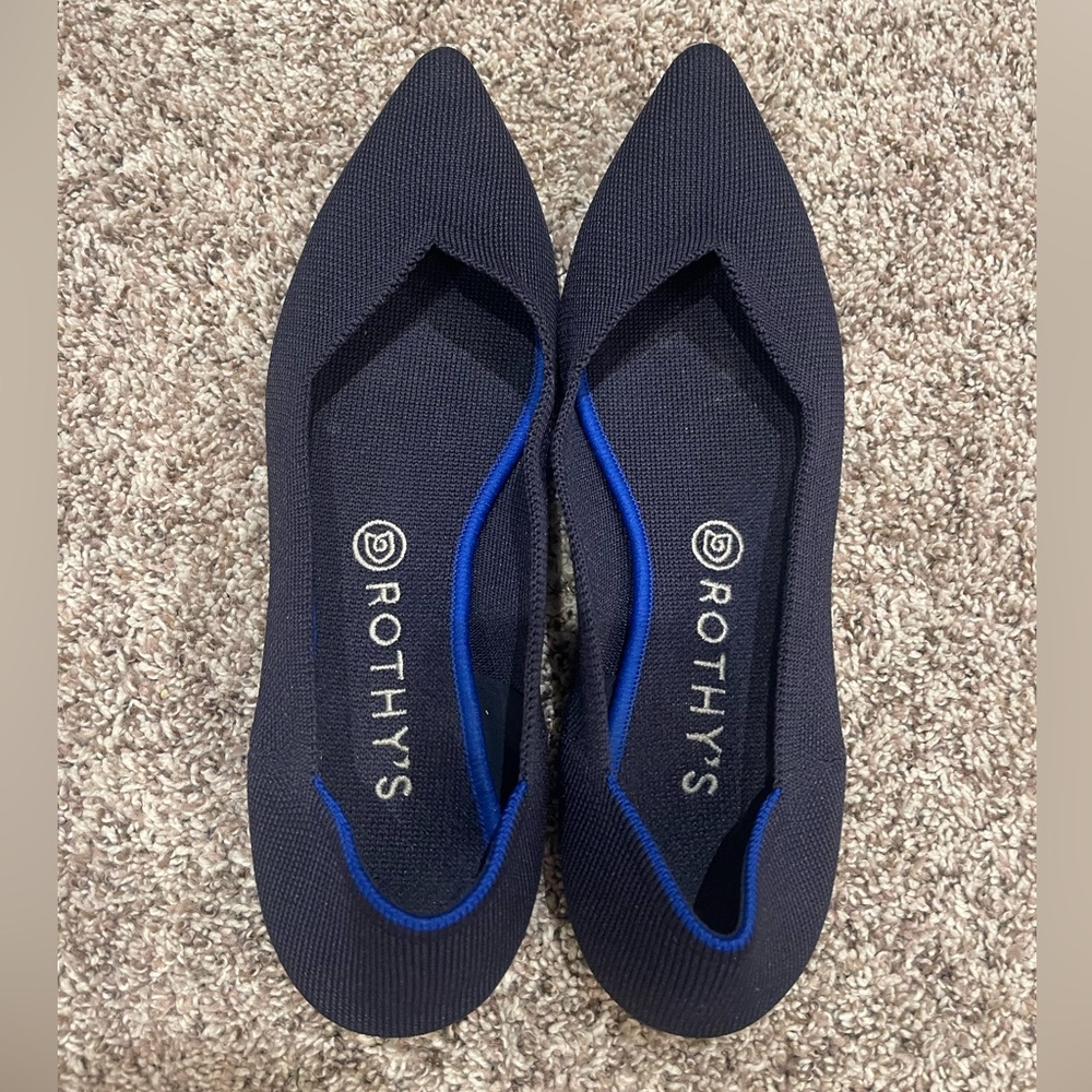 Rothy’s The Point Navy Women’s Size 10.5 - Picture 4 of 9